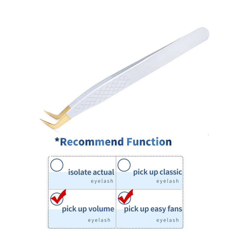 False Eyelash Tweezers For Fake Eyelashes Extensions Individual Curved Strip Lashes Eyebrow Hair Clip Tongs Nail Art Makeup Tool