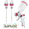 Nasedal HVLP Spray Gun 600ml Cup 1.4Mm 1.7Mm 2.0Mm Gravity Airbrush nozzle needle for Painting Car Furniture Wall
