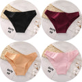 4PCS/Set Women&#39;s cotton briefs Sexy Low Waist Female Underpants Elasticity Comfortable Underwear Women&#39;s panties Lingerie M-XXL