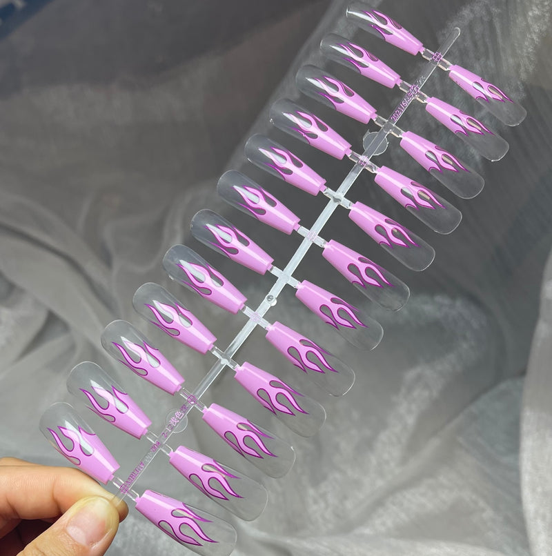24Tips/Set Matte Super Long Coffin False Nail Artificial Fingernails Fake Nails Nail Beauty Finger Manicure Free Shipping Items