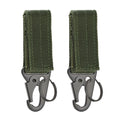 2pcs Tactical Hanging Buckle Molle Nylon Webbing Belt Triangle Buckle Outdoor Climbing Camping Tool Accessory Carabiner Keychain