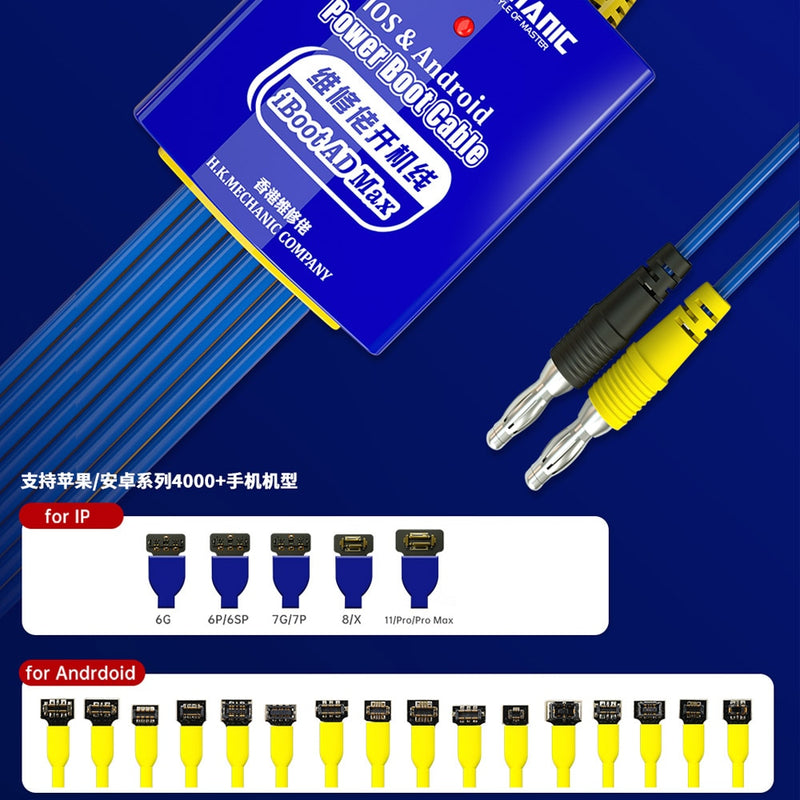 MECHANIC Android Power Supply Test Cable Mobile Boot Line For iPhone Samsung Huawei Oppo Xiaomi Repair Switch Power Test Cord