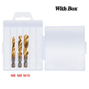 New Titanium Plated Hex Shank HSS Screw Thread Metric Tap Drill Bits Screw Machine Compound M3 M4 M5 M6 M8 M10 Hand Tools