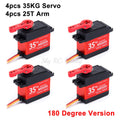 Waterproof 20KG 25KG 30kg 35kg 40KG 60KG Servos 180 270 360 Degree Large Torque Digital Servo Metal Gears 25T Arm For RC Car