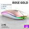Wireless Mouse USB Rechargeable Bluetooth-compatible RGB Mouse Silent Ergonomic Mouse With Backlight For Laptop PC ipad