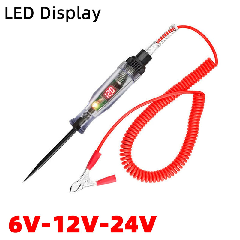 Car Truck Voltage Circuit Tester Auto 6V 24V herramientas Tools Car diagnostic Probe Test Pen Light Bulb Automobile polarity pen