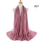 Hijab Scarf 72*175cm Plain Chiffon Scarves For Women Muslim Fasion Islam Clothing Headscarves Shawl For Ladies Headwrap Ramadan