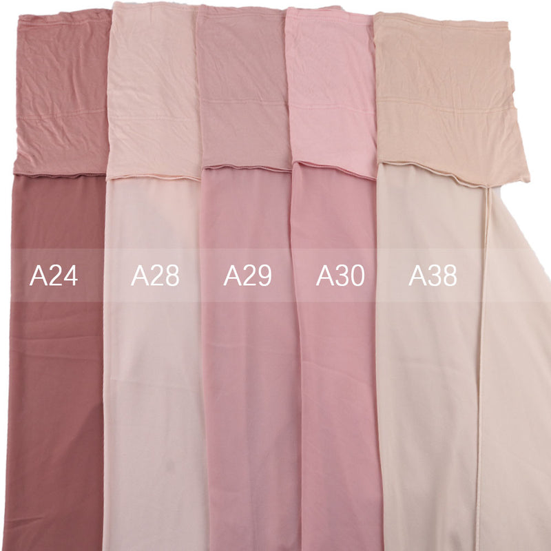 Women Muslim Instant Chiffon Hijab With Cap Underscarf Bonnet HIjabs  Scarf Islam Headscarf Headwrap Turbante