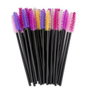 zwellbe Good Quality Disposable 50 Pcs/Pack Crystal Eyelash Makeup Brushes Eyebrow Brush Mascara Wands Eyelash Extension Tool