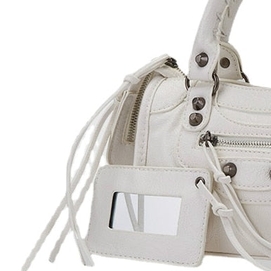 New Arrival Mini Small Motorcycle Bags Crossbody for Women Pu Soft Leather Brand Girls Shoulder Bags Black Hand Bags Tote