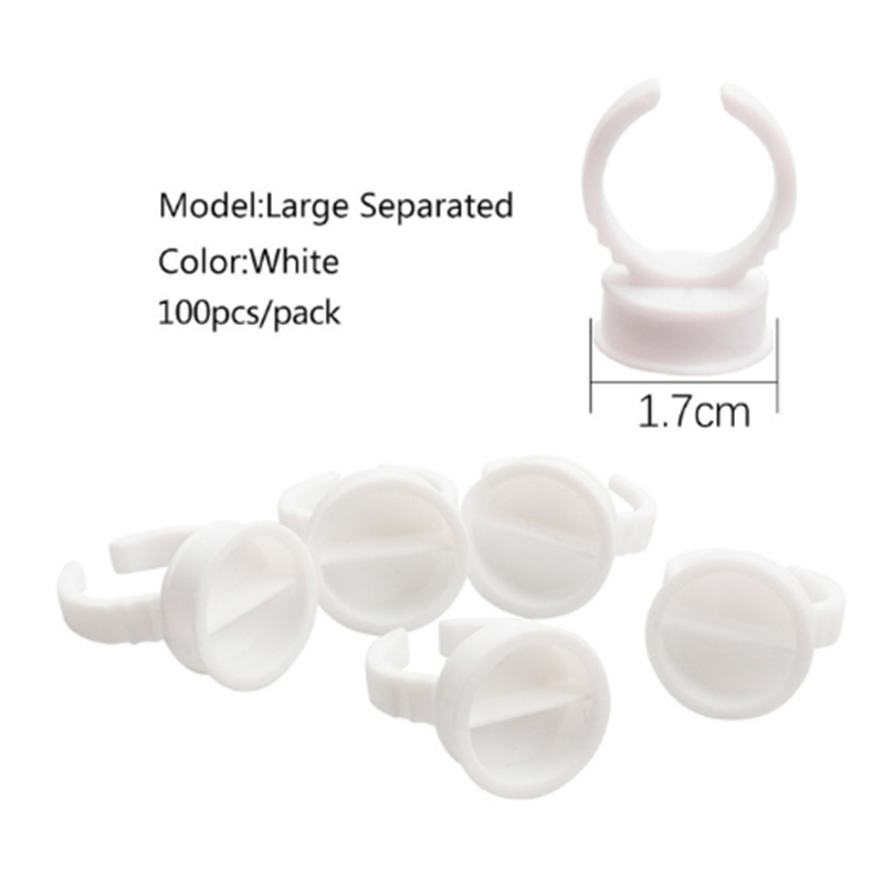 100pcs Disposable Ring Caps Microblading Tattoo Ink Cup For Permanent Pigment Holder Rings Accessories Makeup Tattoo Tools