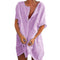 Hot 2021 Cotton Tunics for Beach Women Swimsuit Cover-ups Woman Swimwear Beach Cover up Beachwear Mini Dress Sai de Praia Drop