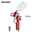 HVLP Paint Spray Gun 0.8mm/1.0mm Airbrush Kit NT-H2000 Touch Up Gravity Feed Air-Brush Set Car Detail Painting decorating spray