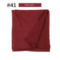 Muslim Women Stretchy Jersey Hijab Plain Cotton Jersey Hijabs  Islamic Soft Turban Head Wraps Headscarf 170X60cm