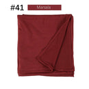 Muslim Women Stretchy Jersey Hijab Plain Cotton Jersey Hijabs  Islamic Soft Turban Head Wraps Headscarf 170X60cm