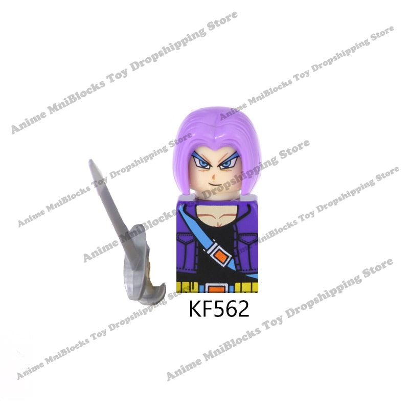 KT1007 KT1009 KT1011 KT1020 KF6142 Dragon Ball Z Goku Vegeta Trunks Kuririn Mini Action toy Figures Kids Assemble dolls Gifts
