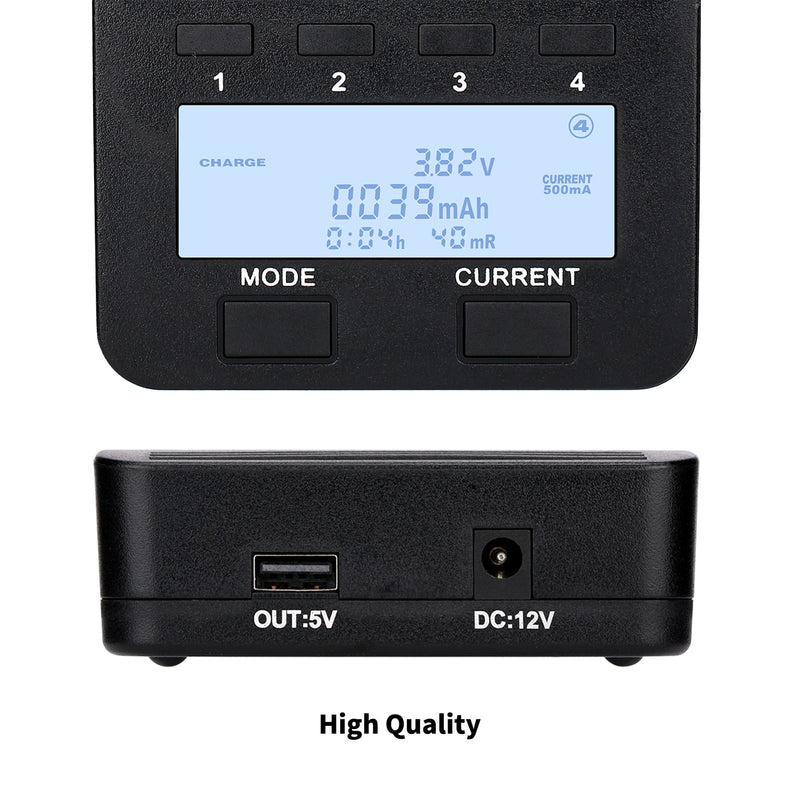 LiitoKala lii-500 LCD 3.7V/1.2V AA/AAA 18650/26650/16340/14500/10440/18500 Battery Charger with screen+12V2A adapter lii500 5V1A
