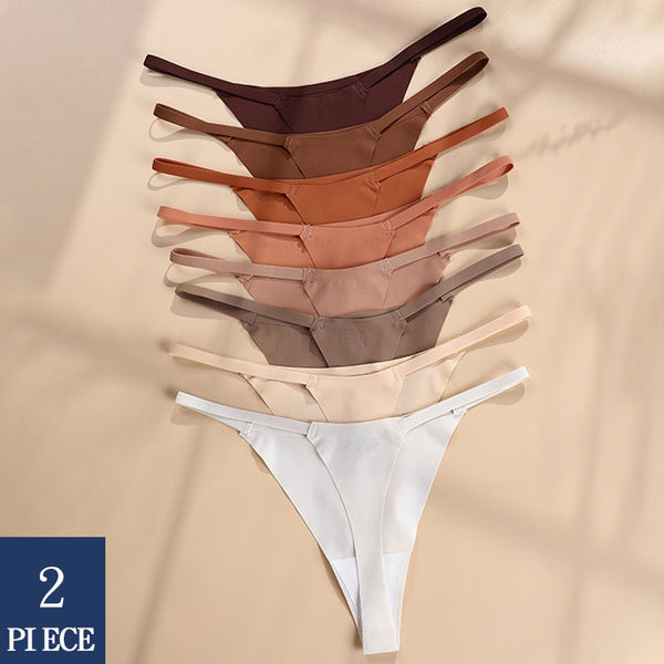 DM Ice Silk Women Panties Underwear Fitness Sports Seamless Cotton Female Lingerie Sexy T-back G-string Thong Woman Underwear