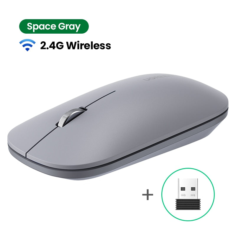 UGREEN Mouse Wireless Bluetooth Silent Mouse 4000 DPI For MacBook Tablet Computer Laptop PC Mice Slim Quiet 2.4G Wireless Mouse