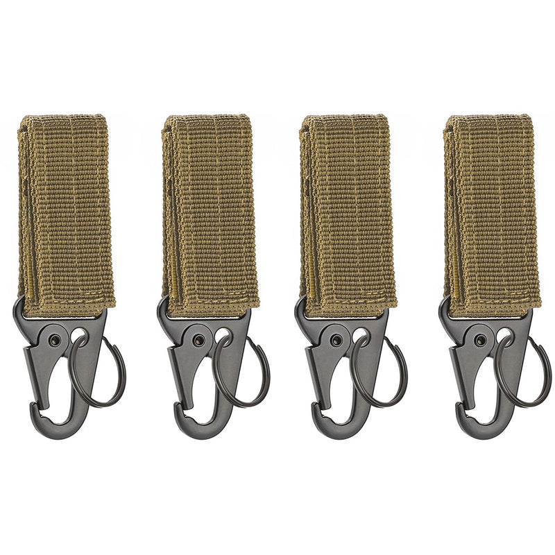 2pcs Tactical Hanging Buckle Molle Nylon Webbing Belt Triangle Buckle Outdoor Climbing Camping Tool Accessory Carabiner Keychain