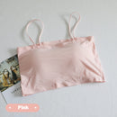 Fashion Summer Sexy Bras for Women Push Up Lingerie Ice Silk Seamless Word Sling Female Tube Top 2022 White Bralette Top Tanks