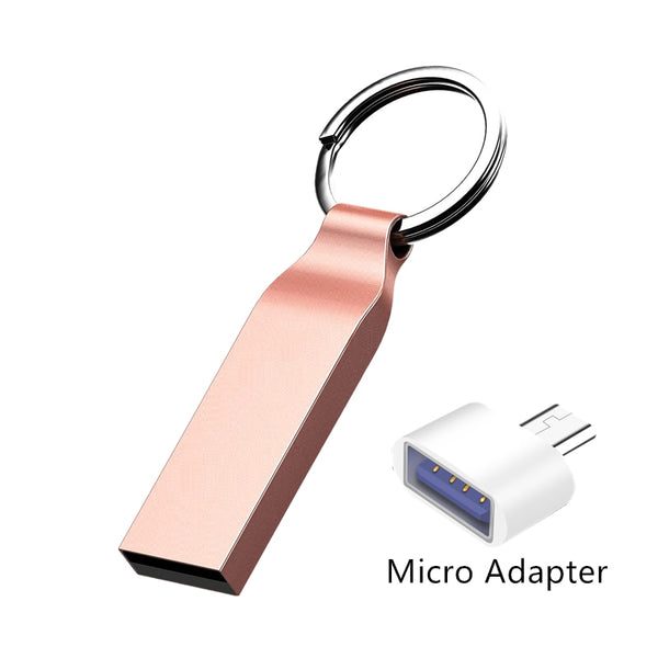 2 in 1 Metal Waterproof Usb Flash Drive Photo Stick Type-c Usb 2.0 disk 16GB 32GB 64GB 128GB 256gb 512gb 1t 2T Cle Usb Pen Drive