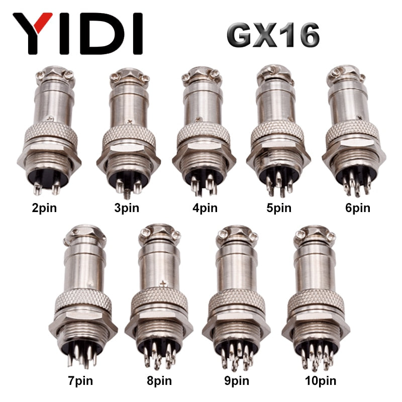YIDI 5/10Set GX12 GX16 GX20 2 3 4 5 6 7 8 9 10 12 14 15 Pin Male Female Lc Cable Aviator Aviation Circular Connector Plug Socket