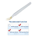 False Eyelash Tweezers For Fake Eyelashes Extensions Individual Curved Strip Lashes Eyebrow Hair Clip Tongs Nail Art Makeup Tool