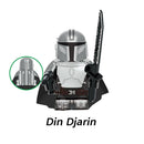 Mandalorian Building Blocks Jango Boba Fett Grogu Baby Yoda Pre Vizsla Bo-Katan Din Djarin Sabine Wren Brick Figure Toy