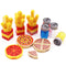 Marumine Mini Food Toys Building Blocks Hamburger Pizza Fries Cake Dessert Chocolate Cookies MOC Bricks Plastic Assemble Part