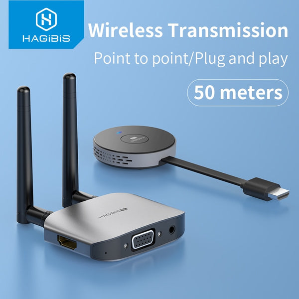 Hagibis Wireless HDMI-compatible Video Transmitter &amp; Receiver Extender Display Adapter Dongle for TV Monitor Projector switch PC