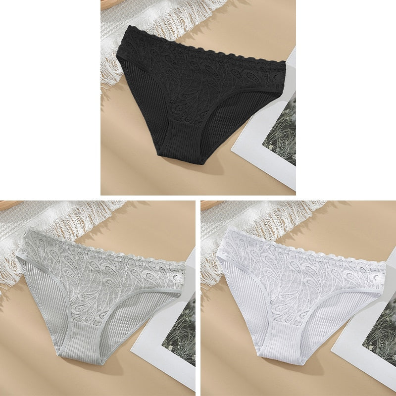 Cotton Panty 3Pcs/lot Solid Women&