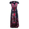 90s Vintage  Boho Fashion Women's Summer V Neck Long Maxi Floral National Chiffon Dress Party Beach Dress Flower Sundress Y2k