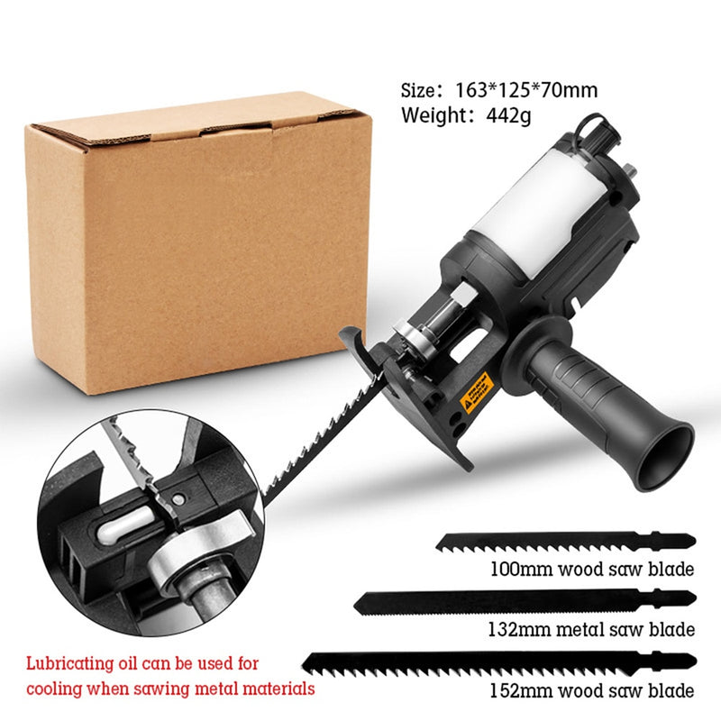 Portable Conversion Head Kits Electric Drill to Electric Chain Saw Adapter Attachment Woodworking Pruning Tools for Garden