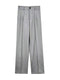 TRAF Women Chic Fashion Office Wear Straight Pants Vintage High Waist Zipper Fly Female Trousers Mujer