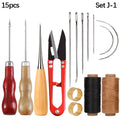 Leather Craft Sewing Kit Waxed Thread Hand Quilting Needles Sewing Awl for Beginner Leather Upholstery Repair, Stitching, Sewing