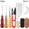 Leather Craft Sewing Kit Waxed Thread Hand Quilting Needles Sewing Awl for Beginner Leather Upholstery Repair, Stitching, Sewing