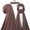 Women Muslim Instant Chiffon Hijab With Cap Underscarf Bonnet HIjabs  Scarf Islam Headscarf Headwrap Turbante
