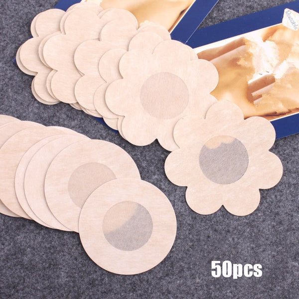 50pcs Women&#39;s Invisible Breast Lift Tape Overlays on Bra Nipple Stickers Chest Stickers Adhesivo Bra Nipple Covers Accessories