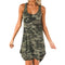S-8XL Camouflage Women&#39;s Dress Casual U-neck Sleeveless Dress A-line Skirt Beach Dress Party Dress Racer Back Dress