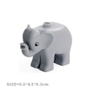 Big Size Building Blocks Cat Dog Pig Rabbit Model Accessories Compatible Bricks Farm Animals Set Assemble Education Toys For Kid