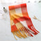 2022 New Women Plaid Scarf Winter Pashmina Shawls Cashmere Thick Wraps Lady Tassel Warm Scarves Rainbow Hairy Bufanda