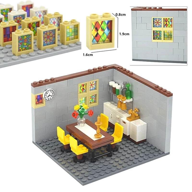 Thick Wall Figures Bricks Compatible 98283 15533 DIY 1x2 1x3 1x4 1+2 Dots Building Blocks Educational House Contruction Toys
