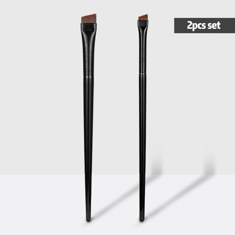 1pcs Professional Black Eyebrow Inclined Flat Angled Brush Makeup Tool Wooden Pole Eyeliner Eyeshadow Eye Brow Women Cosmetic