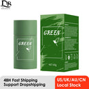 Green Tea Mask Stick Blackhead Remover Clay Face Mask Oil Control Acne Remover Pore Cleansing Purifying Detoxifying Skin Care