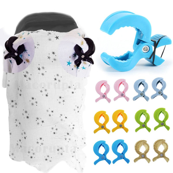 2pc/lot Baby Colorful Car Seat Accessories Plastic Pushchair Toy Clip Pram Stroller Peg To Hook Cover Blanket Mosquito Net Clips