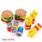 Marumine Mini Food Toys Building Blocks Hamburger Pizza Fries Cake Dessert Chocolate Cookies MOC Bricks Plastic Assemble Part