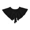 Royal Style Cotton Fake Collar Shawl Wrap Hollow Out Floral Lace Ruffled Trim Necklace Pointed Triangle Lapel Blouse