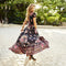 90s Vintage  Boho Fashion Women's Summer V Neck Long Maxi Floral National Chiffon Dress Party Beach Dress Flower Sundress Y2k