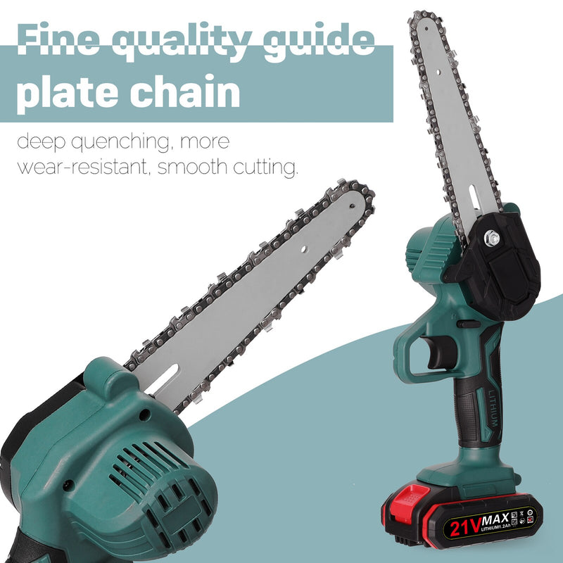 21V 4-6Inch Portable Electric Pruning-Saw 88VF Wood Spliting Chainsaw Brush Motor One-handed Woodworking Tool for Garden Orchard